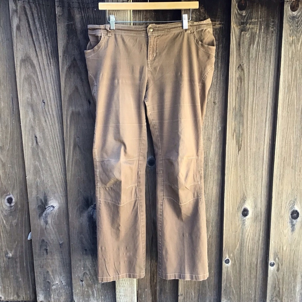 Kuhl Brown Canvas Hiking Outdoor Pants Women's 12 Work Utility Trail